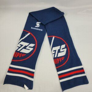 NHL Winnipeg Jets Scotia Bank Navy Blue Winter Scarf Hockey Logo